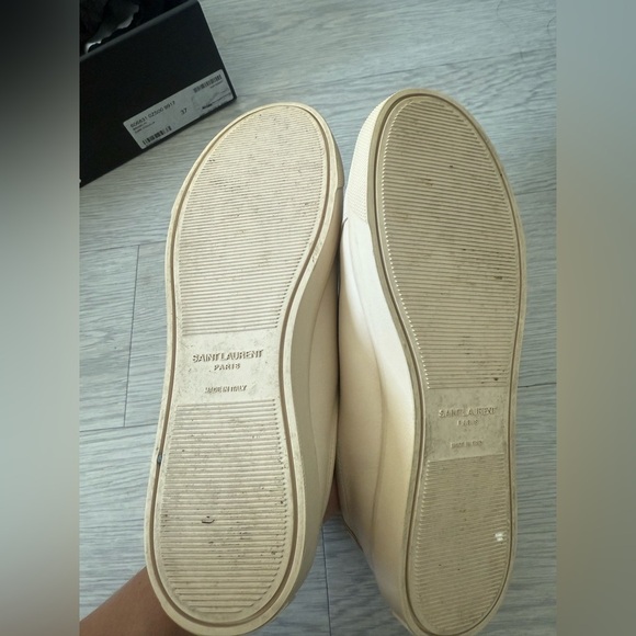 YSL Saint Laurent Sneakers Andy Low Top Brooklyn Dark Coquille Woman’s US 6.5 - Picture 7 of 9